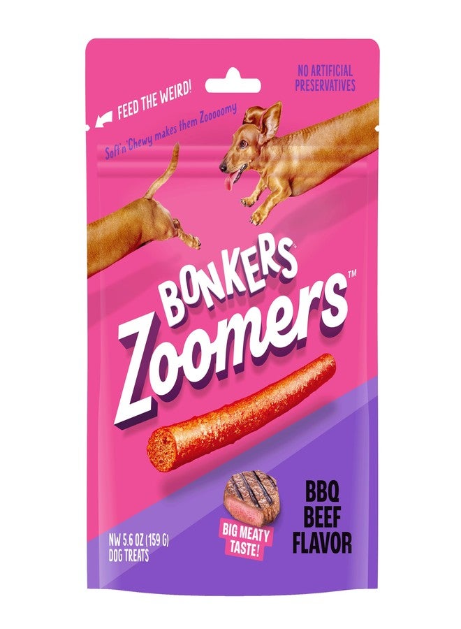 Bonkers-Zoomers-Dog Treats-BBQ Beef Flavor 5.6 OZ / 159 G (6 Pack) - Image 2